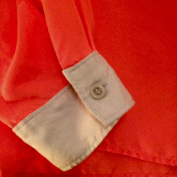 TROUVE 100% Silk Color Block Button-Down Blouse - Picture 3 of 6